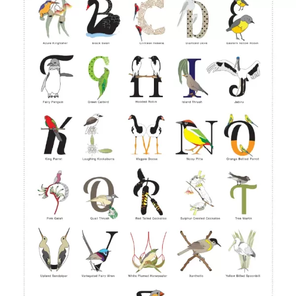 Words of a feather alphabet